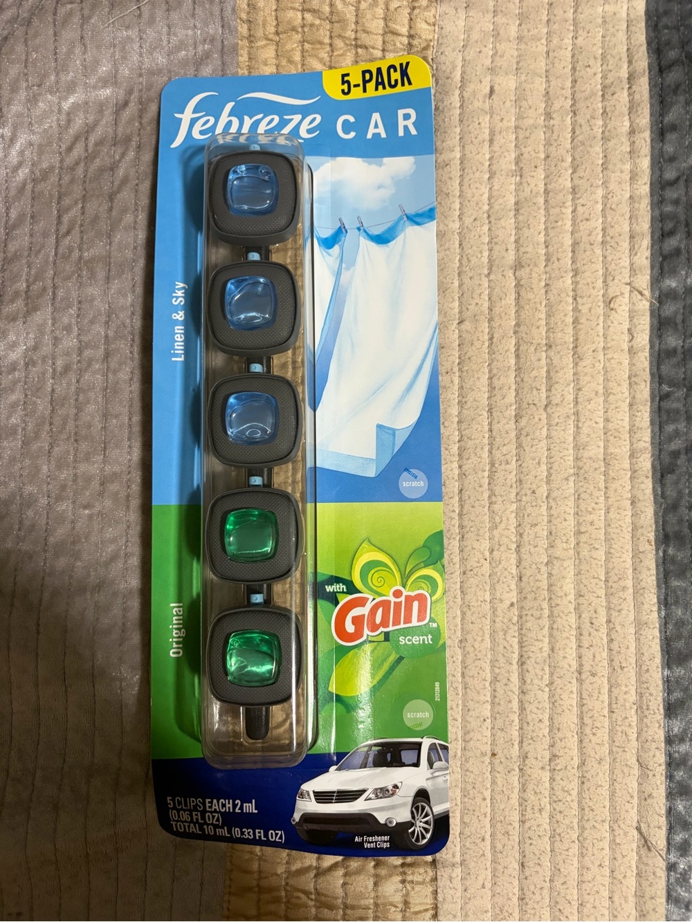 Febreze Car Air Freshener 5-Pack - Blue and Green